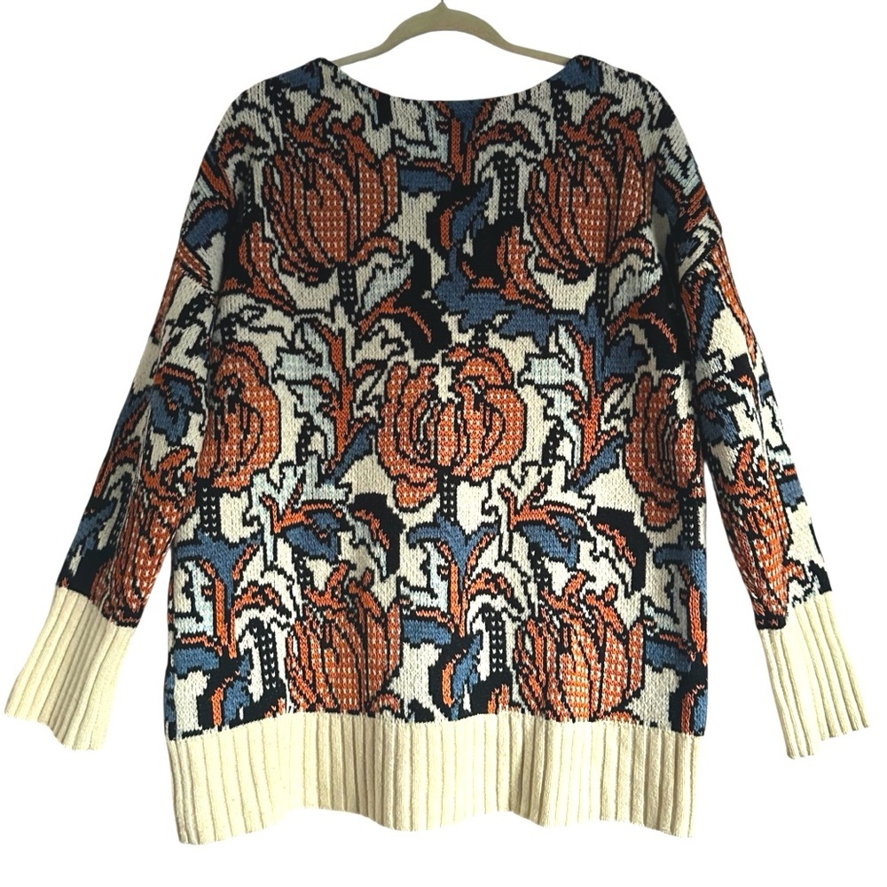 ANTHROPOLOGIE ERIS DOT MOTIF FLOWER SWEATER SIZE MEDIUM - Picture 7 of 16